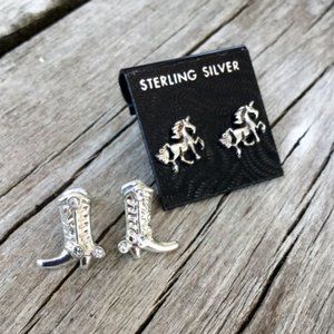 2 Sets of Western Themed Earrings